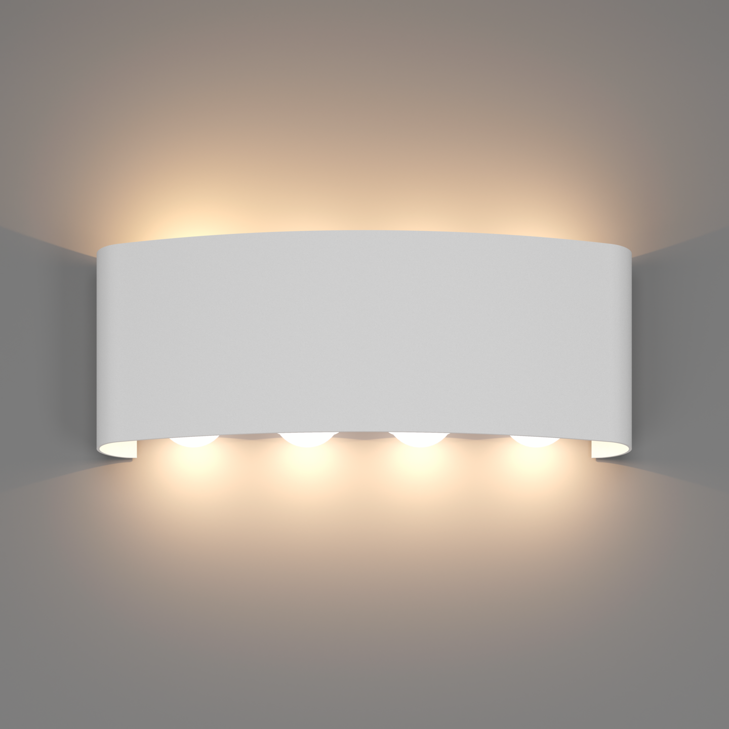 Ulkoseinävalaisin EGLO Cosolenzo-E 8x8W Led 3000K 8x800lm IP44 valkoinen