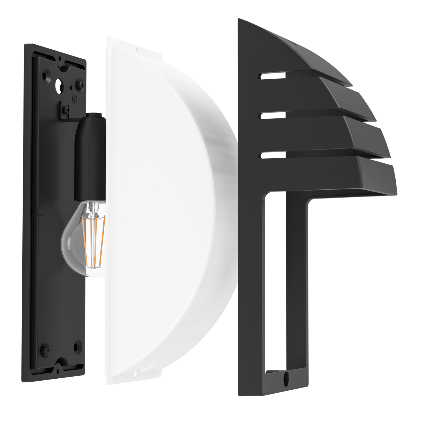 Ulkoseinävalaisin Cimoneri-E E14 maks 10W IP44 musta