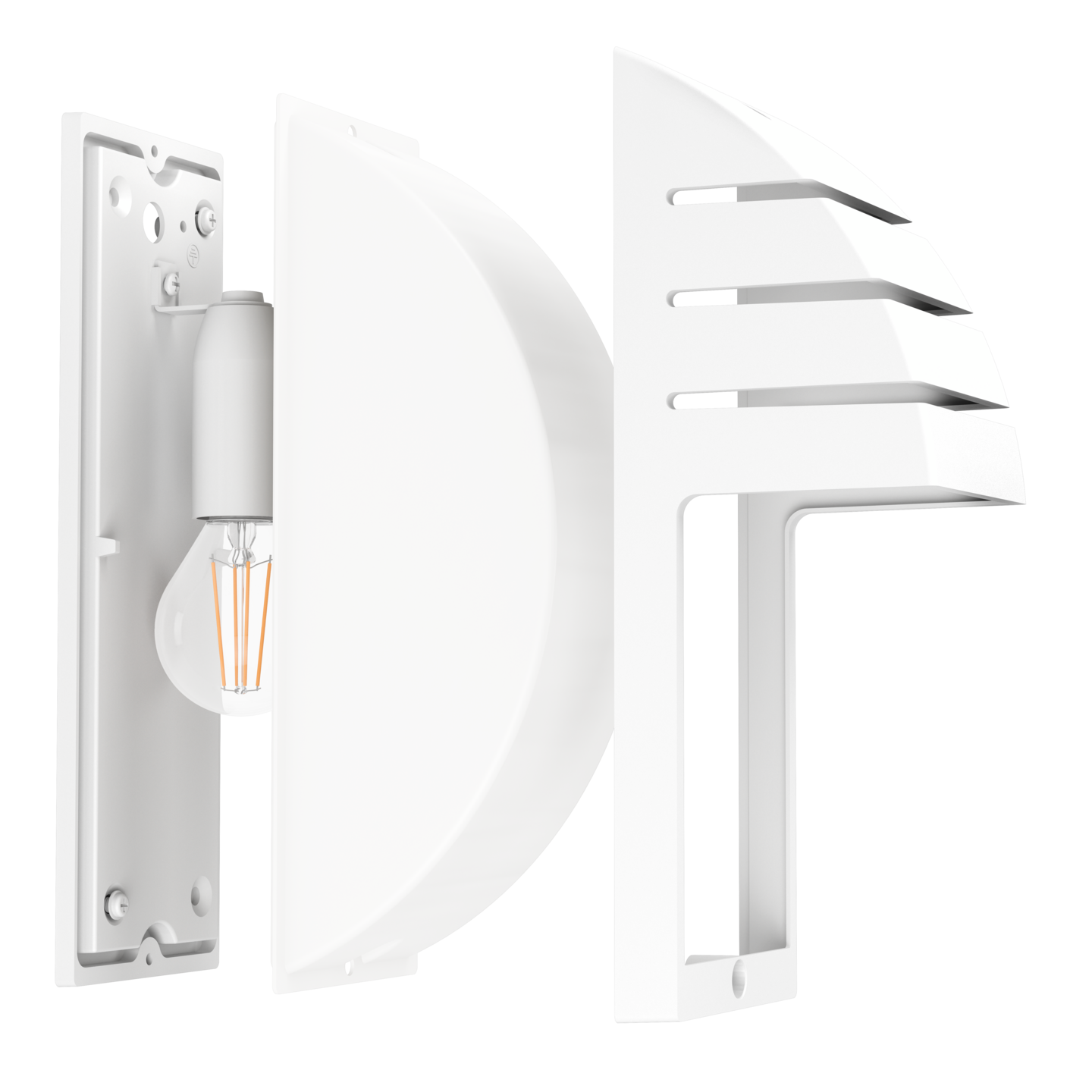 Ulkoseinävalaisin Cimoneri-E E14 maks 10W IP44 valkoinen