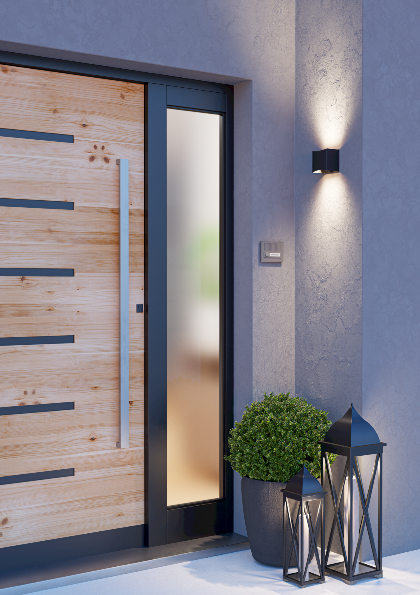Ulkoseinävalaisin EGLO Tressanti wave usb-lataus 2,9W Led 3000K 280lm IP44 musta