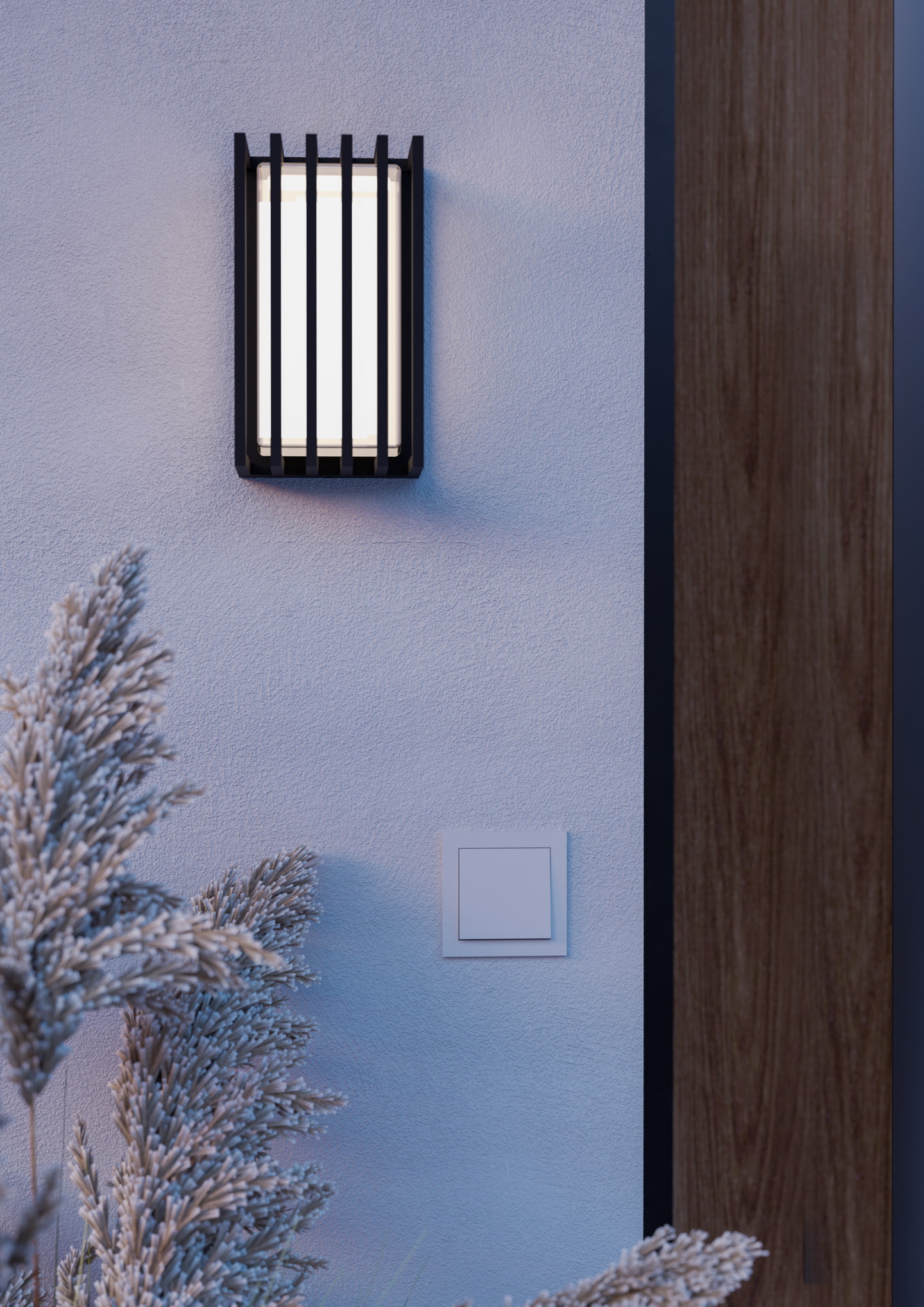 Ulkoseinävalaisin EGLO Genovese 10W Led CCT 1050lm IP65 musta/valkoinen