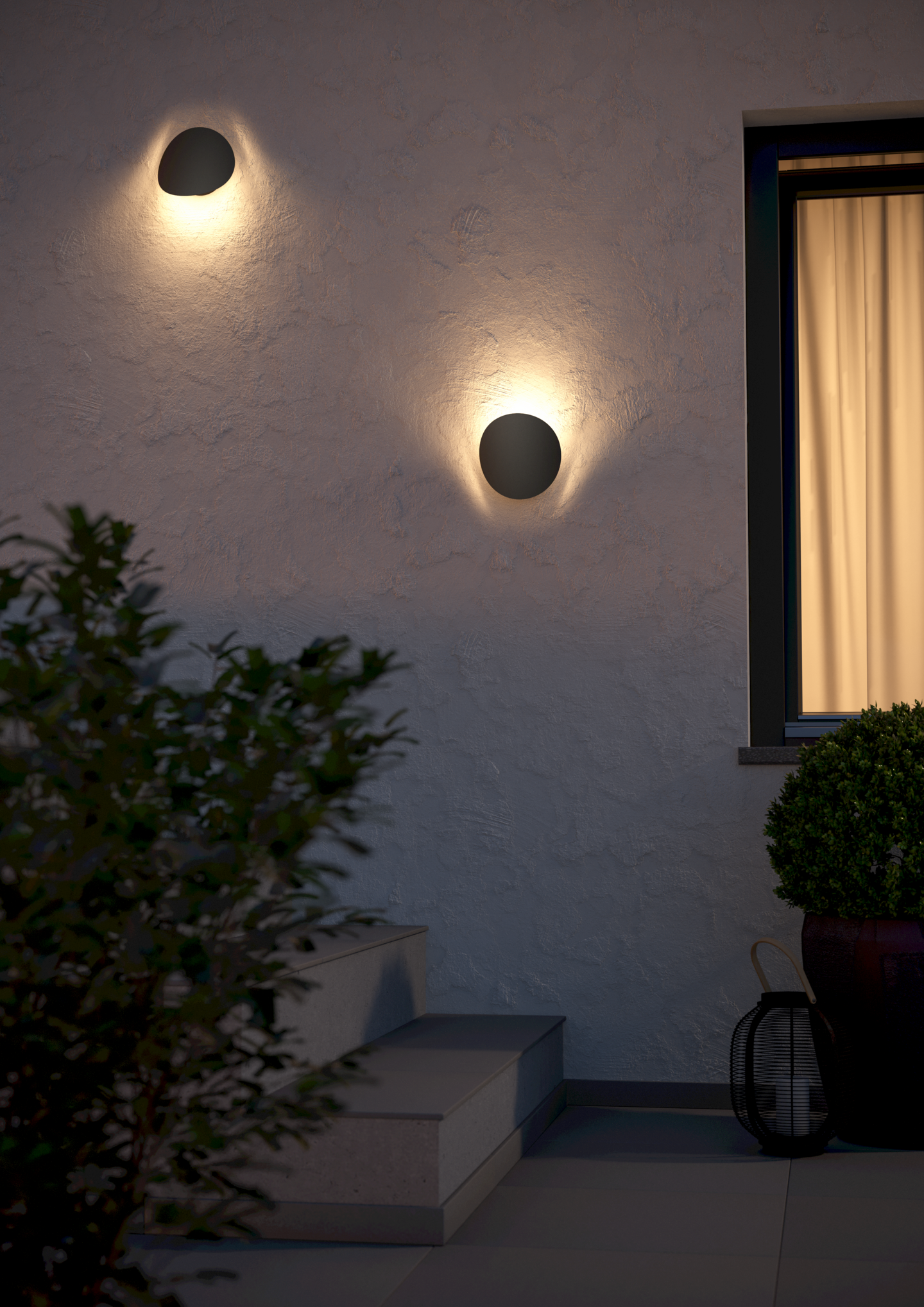 Ulkoseinävalaisin EGLO Briale 4,9W Led CCT 800lm IP44 musta