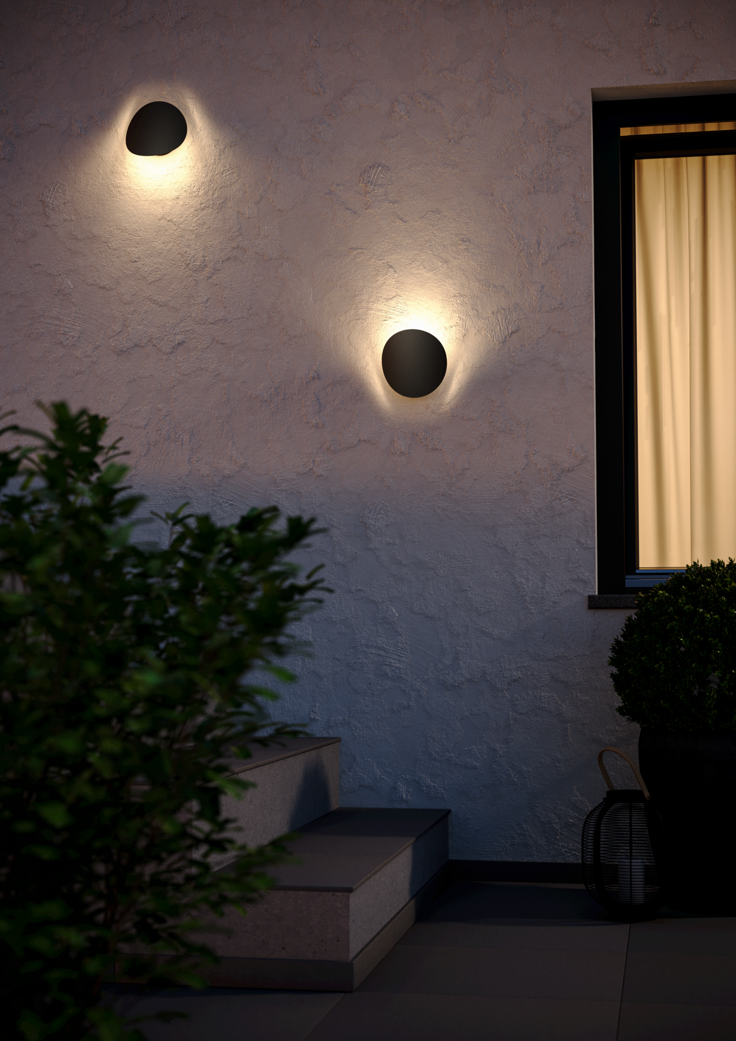 Ulkoseinävalaisin EGLO Briale 4,9W Led CCT 800lm IP44 musta