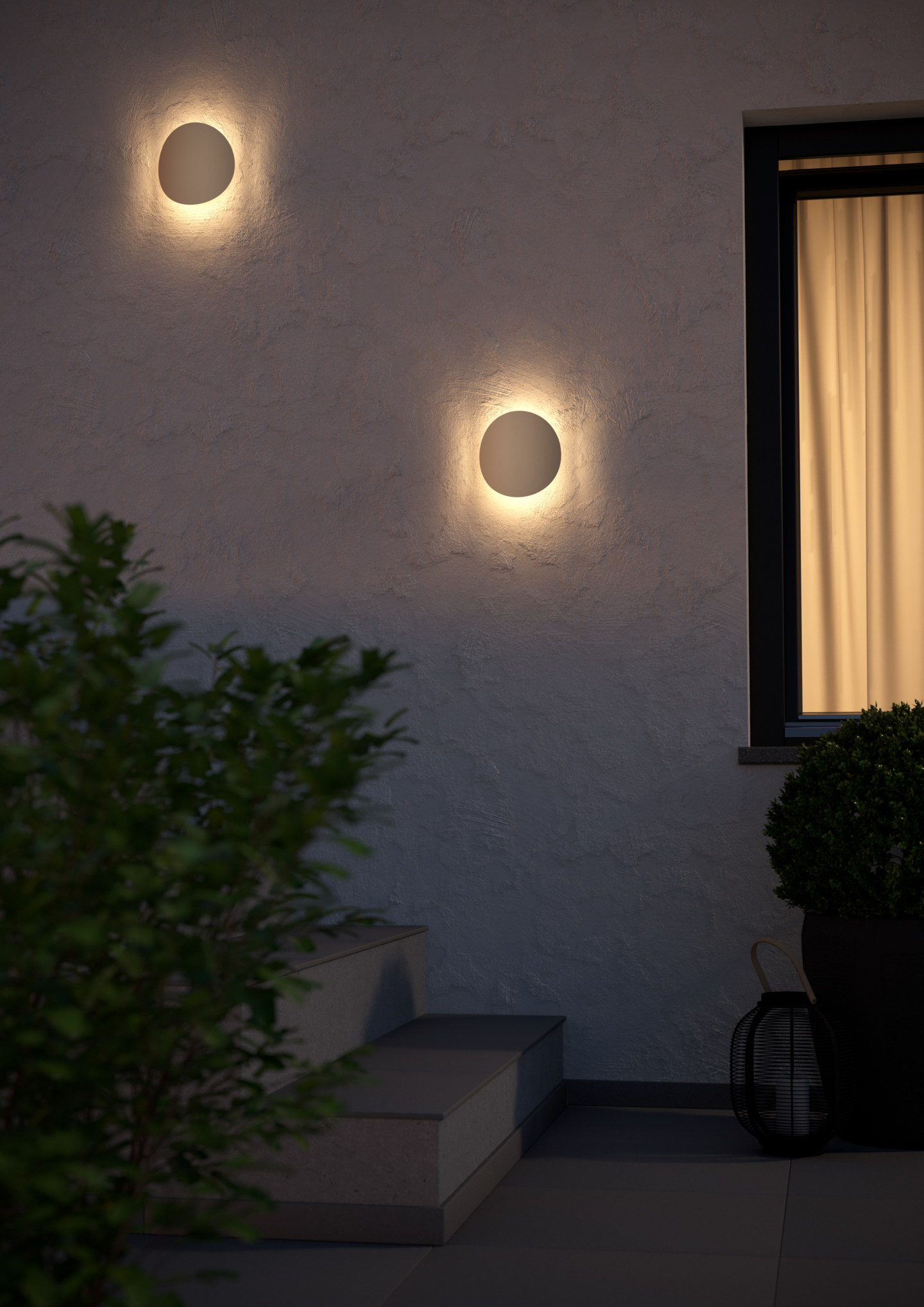Ulkoseinävalaisin EGLO Briale 4,9W Led CCT 800lm IP44 hiekka
