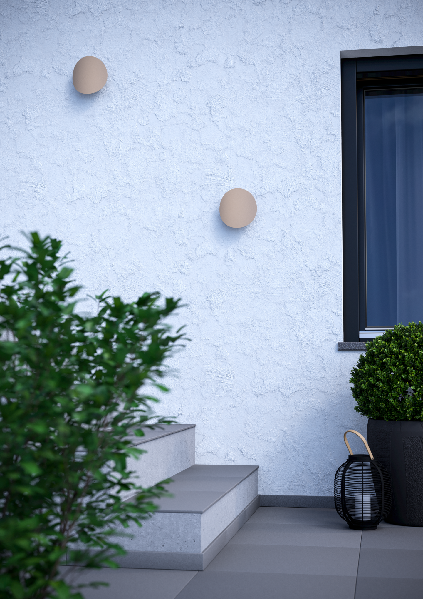Ulkoseinävalaisin EGLO Briale 4,9W Led CCT 800lm IP44 hiekka