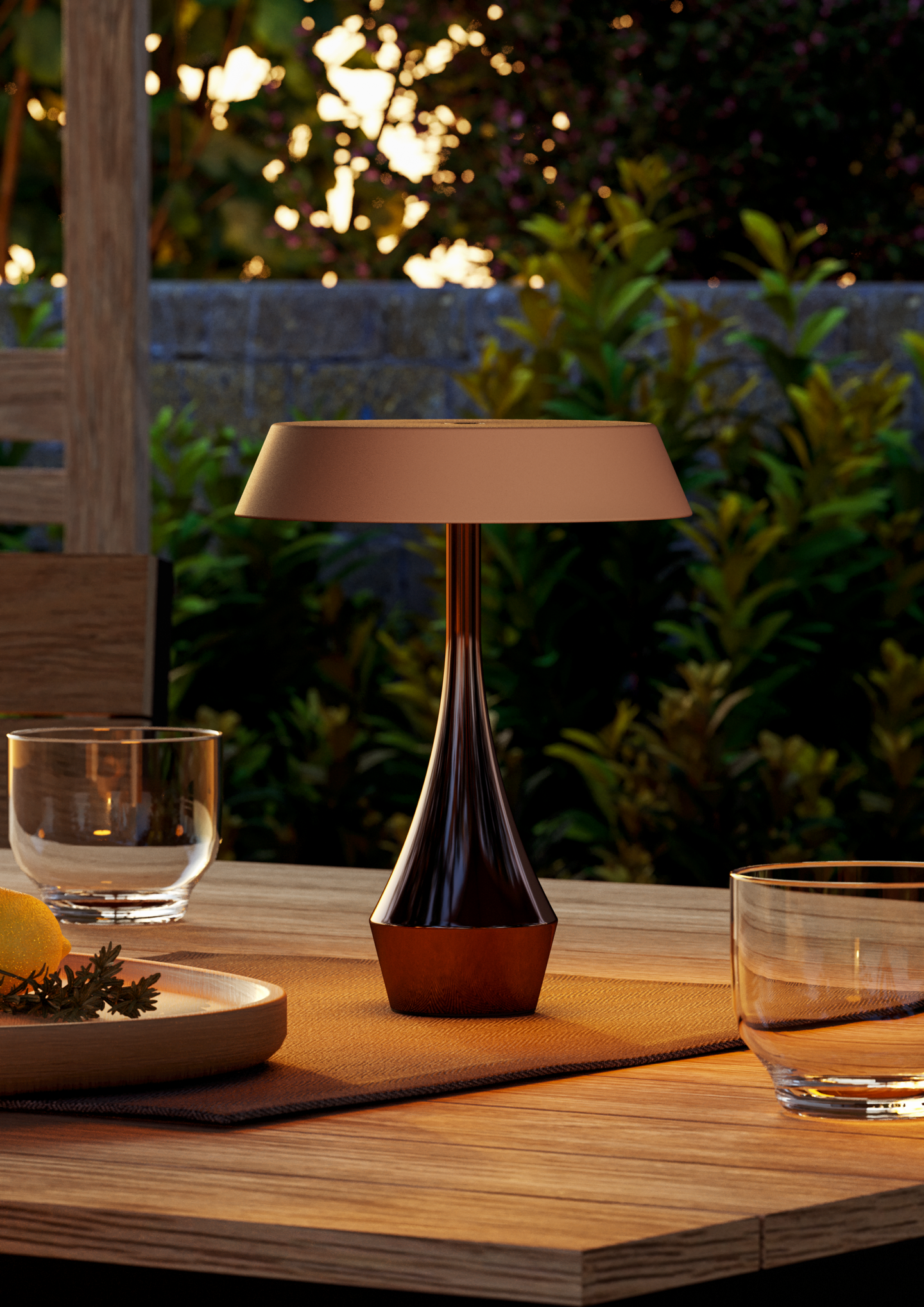 Ulkopöytävalaisin EGLO Turcio usb-lataus 5W Led 310lm IP44 tumma pronssi