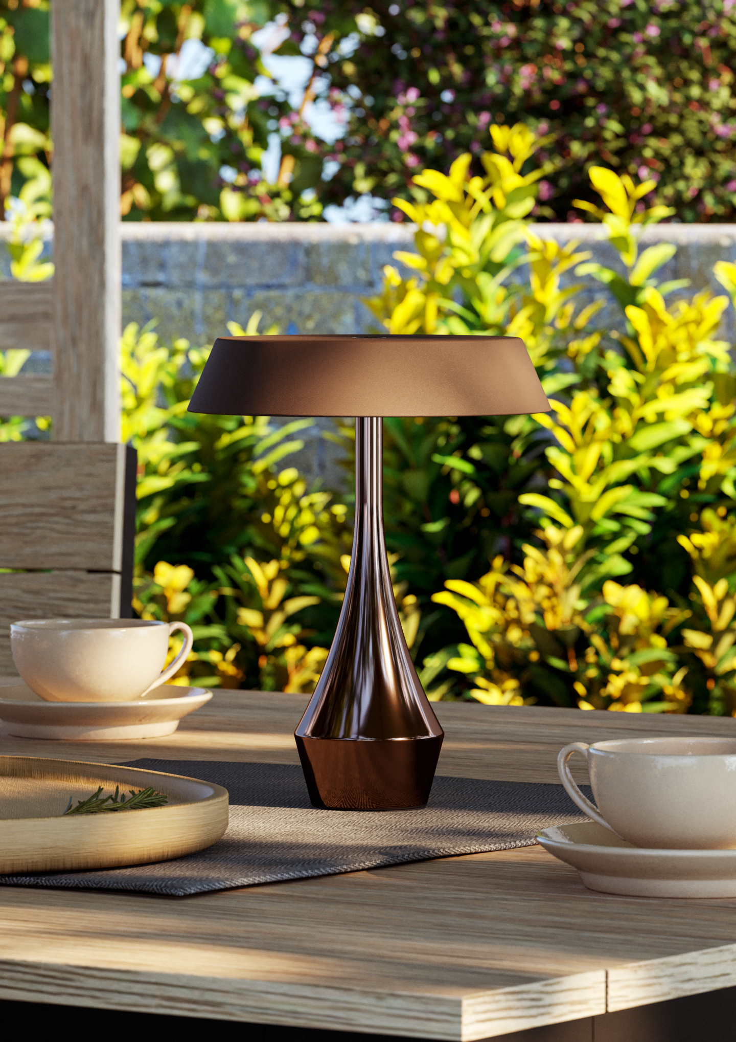 Ulkopöytävalaisin EGLO Turcio usb-lataus 5W Led 310lm IP44 tumma pronssi