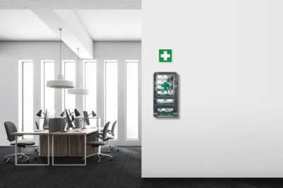 Ensiapuasema Housegard silmähuuhteella