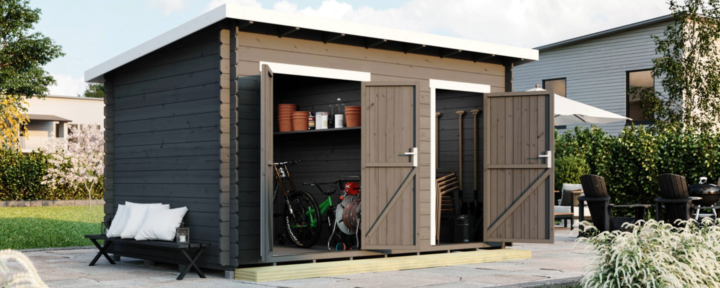 Pihavarasto Luoman Lillevilla Puolukka 9,4m²