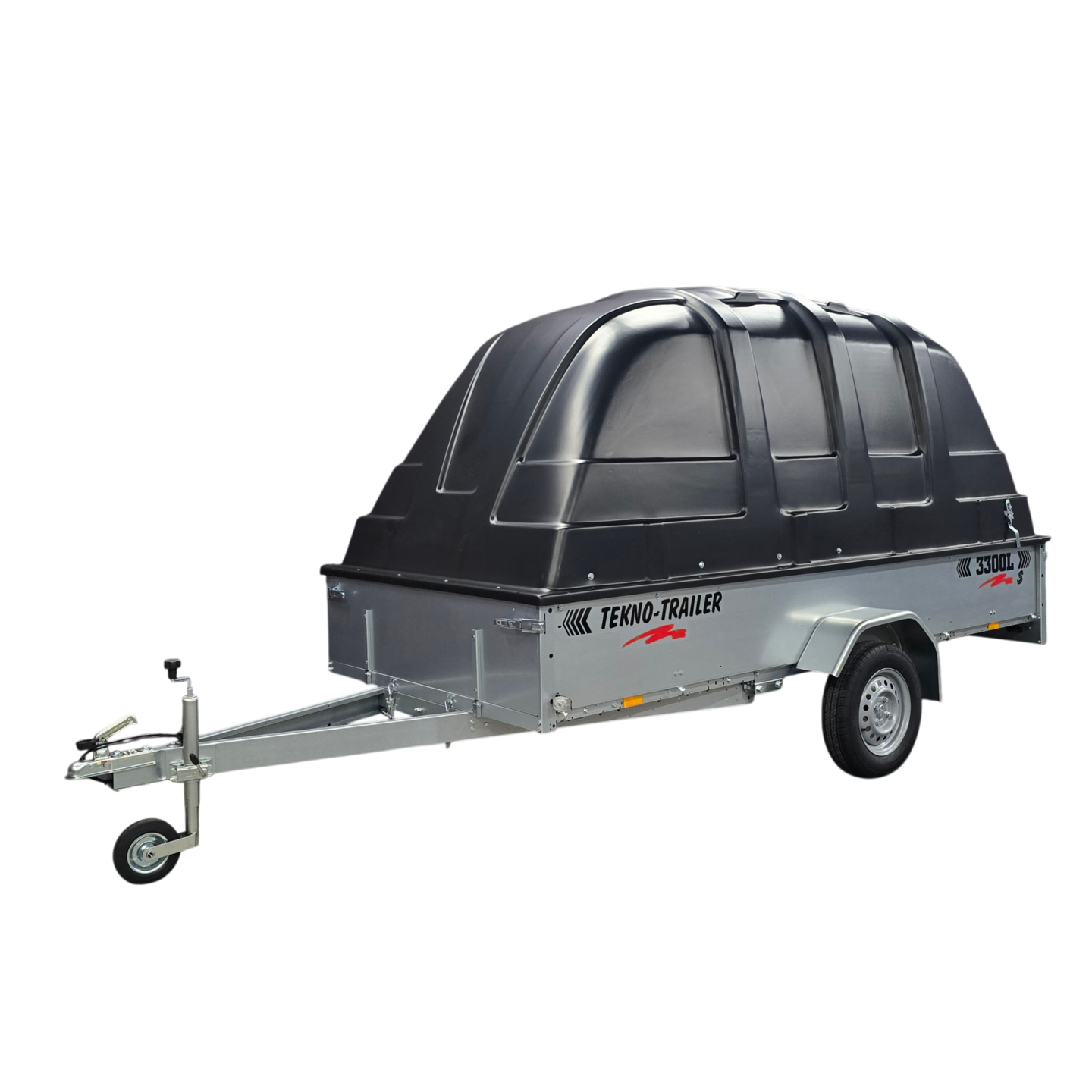 Peräkärry Tekno-Trailer 3300L-S 1,25m musta kuomu