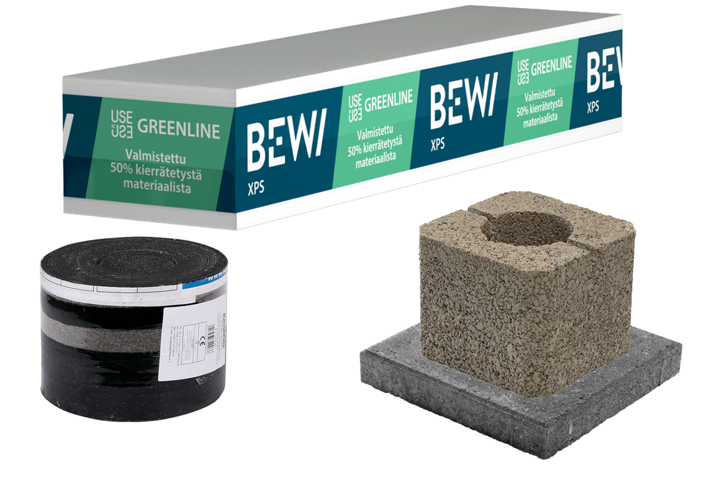 Perustuspaketti Pihasauna Kuusvesi 100mm BEWI XPS GreenLine -eristyslevy