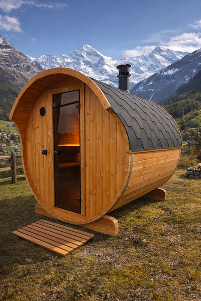 Tynnyrisauna UNO 2,0m x 2,0m valmiiksi koottu