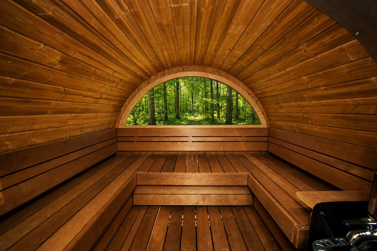 Tynnyrisauna ALEX De Lux 3,0m x 2,2m valmiiksi koottu
