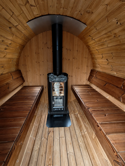 Tynnyrisauna UNO 2,0m x 2,0m valmiiksi koottu