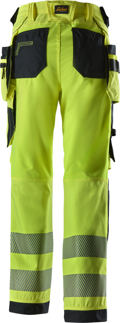 Housut Snickers stretch naisten Hi-Vis 6732-6604 keltainen koko 18
