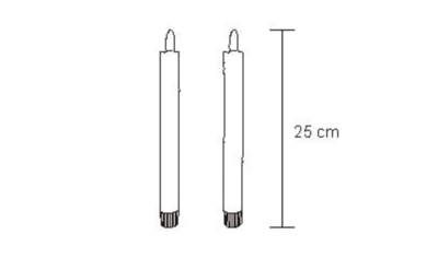 Led-kruunukynttilä Cello Roosa nauha 25cm 2kpl