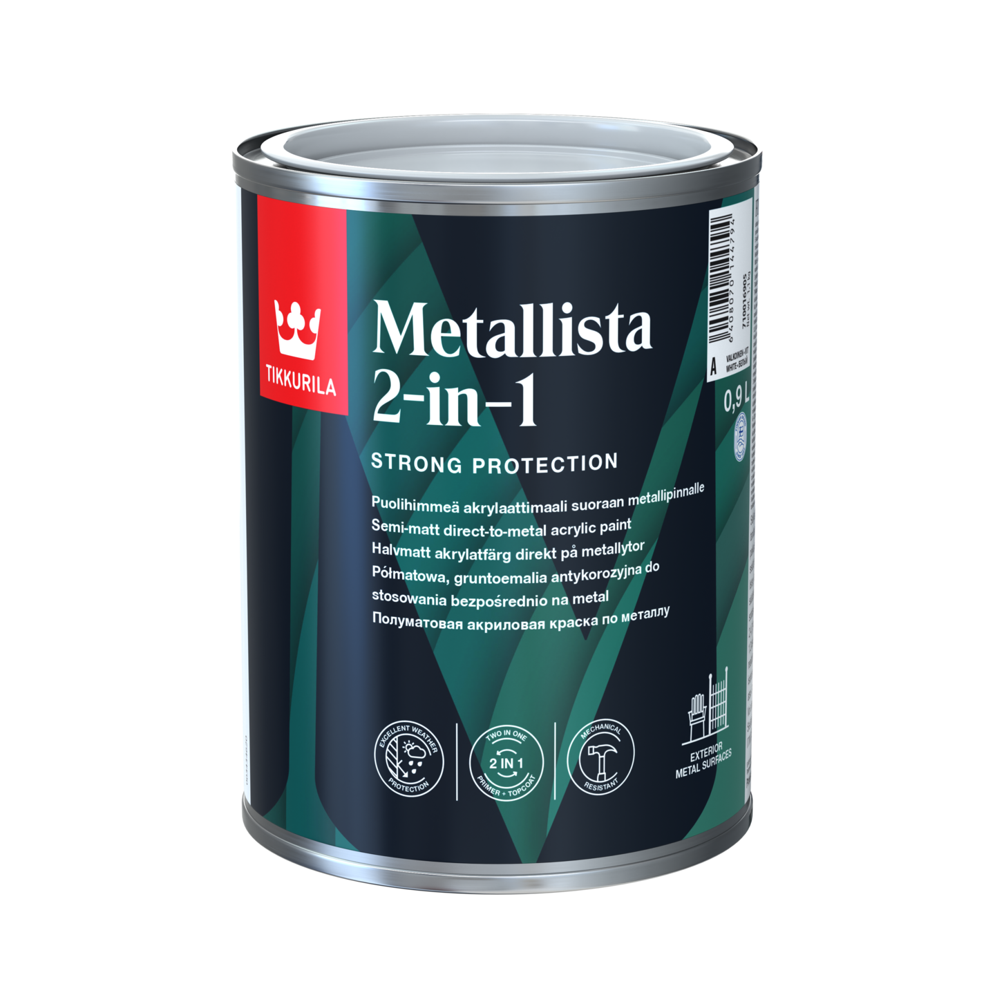 Metallista 2-in-1  puolihimmeä ruosteenestomaali