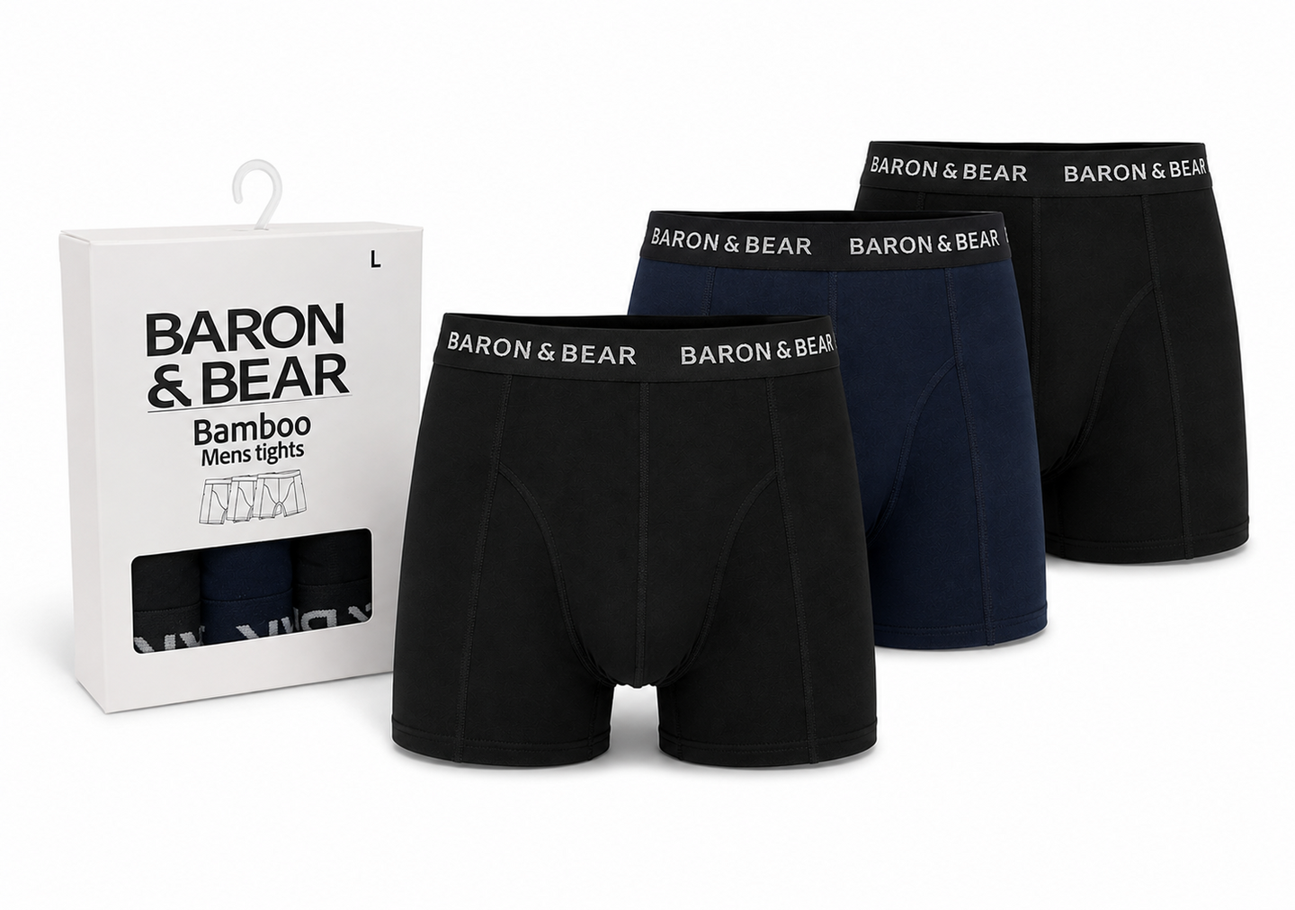 Boxerit bambuviskoosi 3kpl koko M
