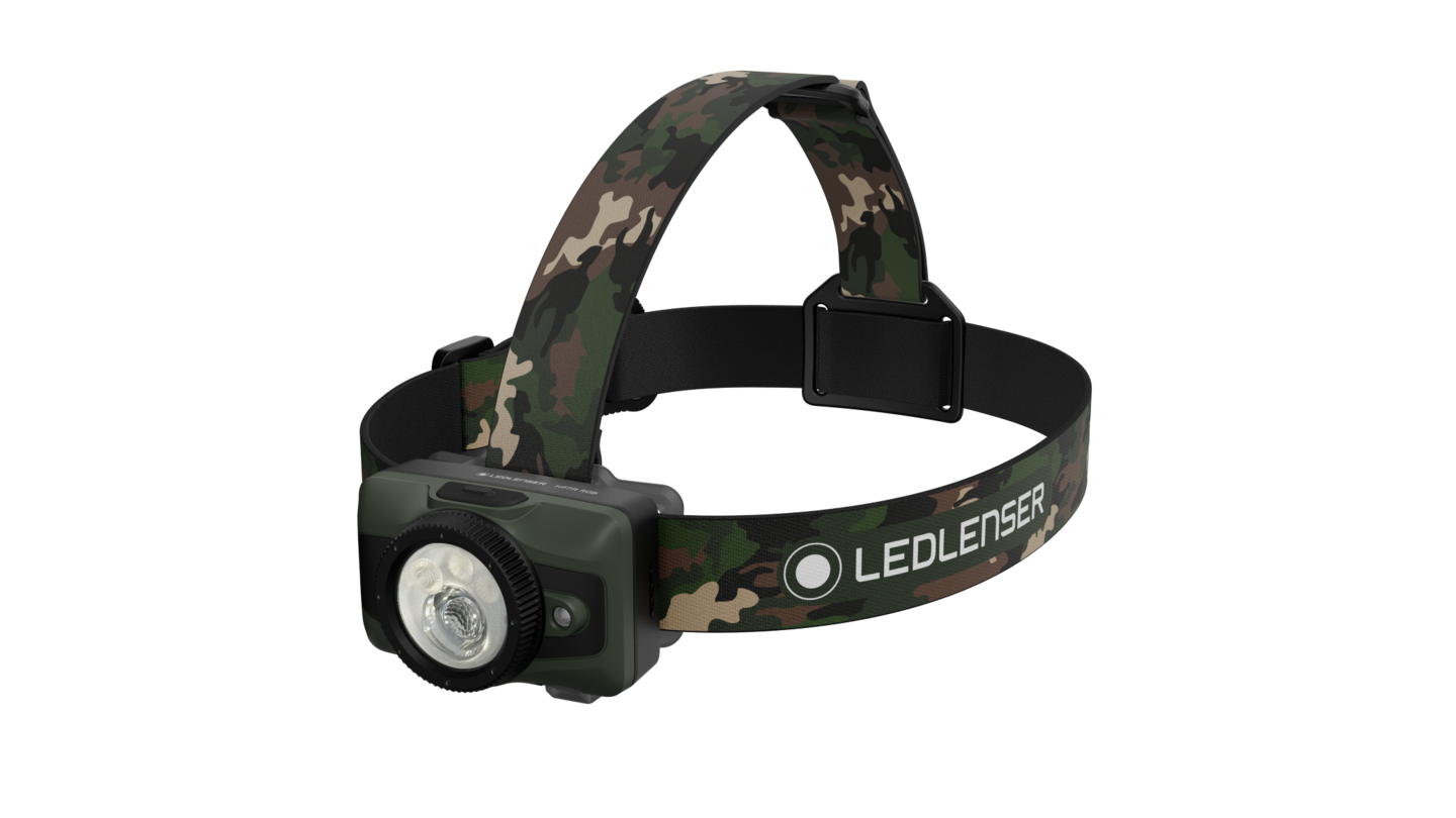 Otsavalaisin Ledlenser HF7R ladattava 1200lm RGB camo