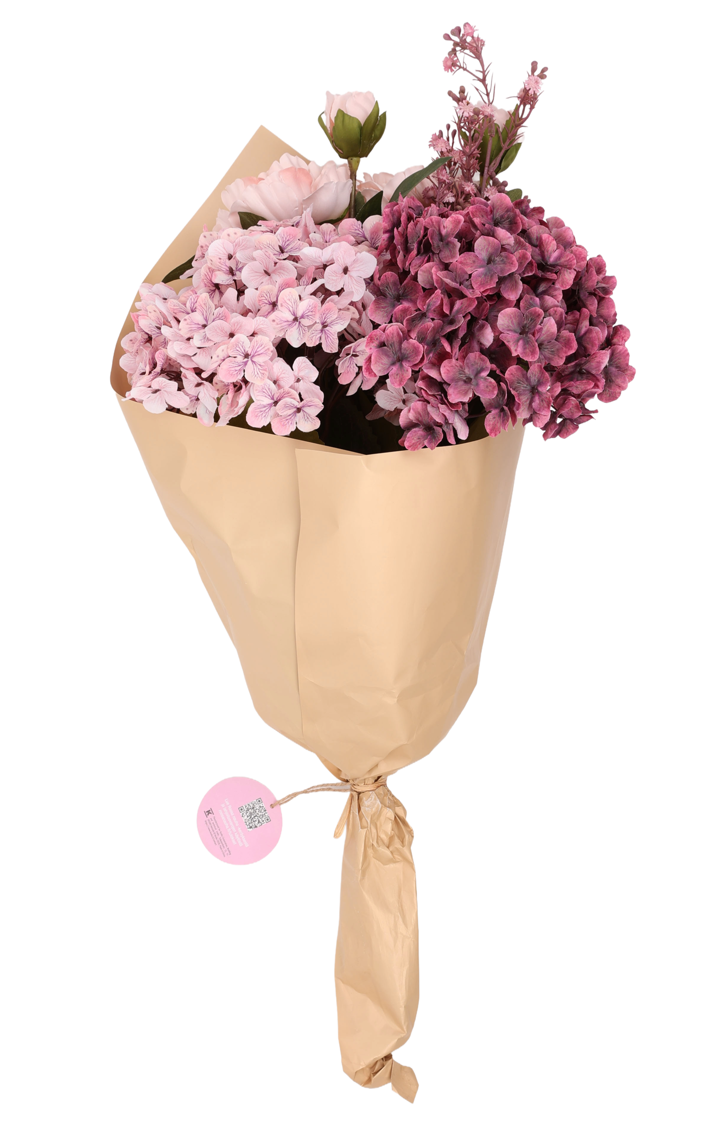 Silkkikukkakimppu Cello Roosa nauha by Bloom Deco 5 kpl