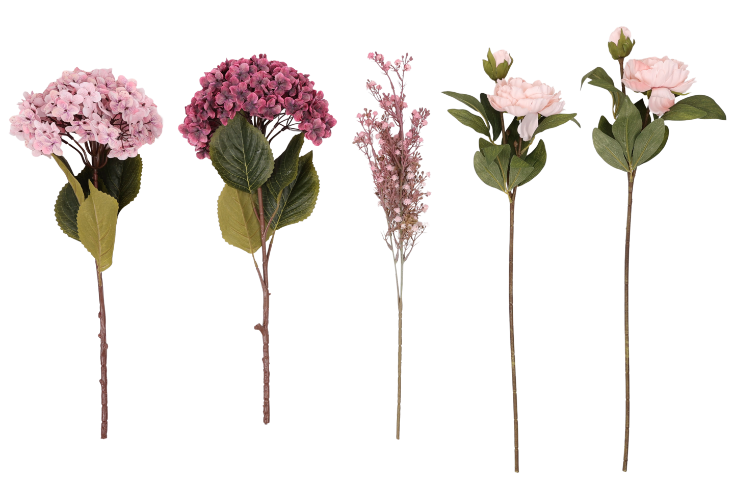 Silkkikukkakimppu Cello Roosa nauha by Bloom Deco 5 kpl