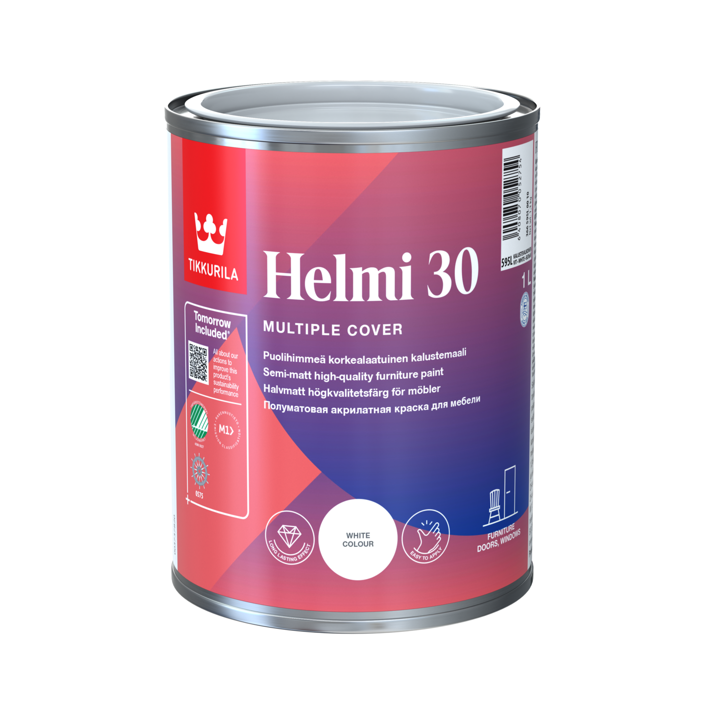 Helmi 30 Kalustemaali puolihimmeä kalustevalkoinen