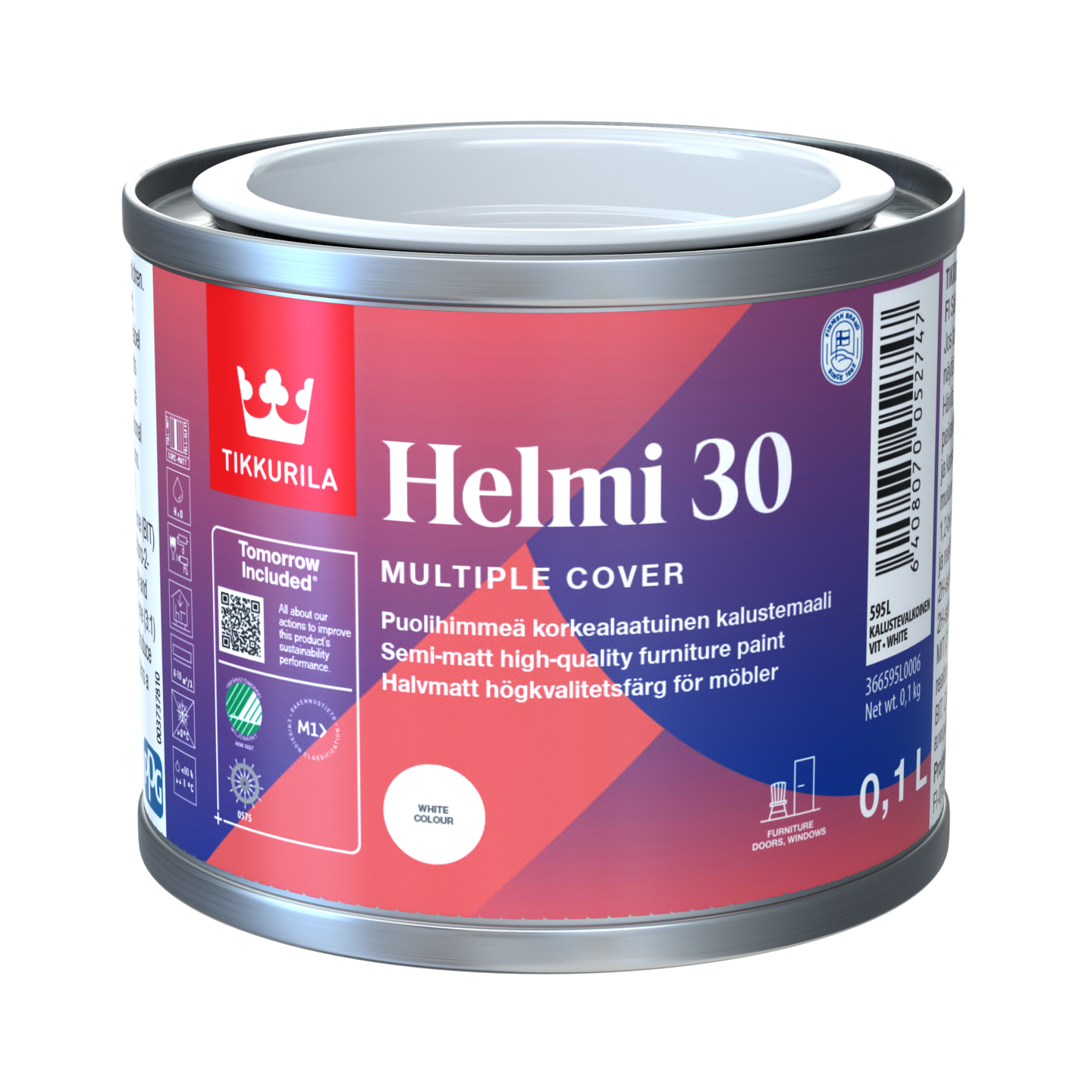 Helmi 30 Kalustemaali puolihimmeä kalustevalkoinen