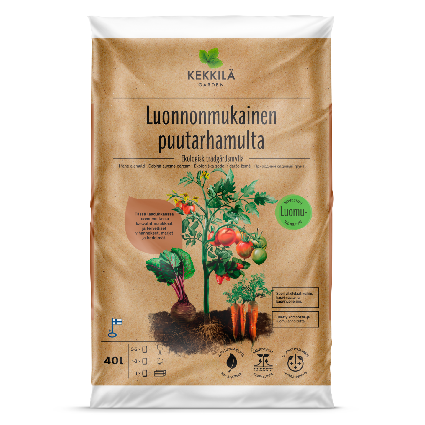 Puutarhamulta Kekkilä luonnonmukainen 40l