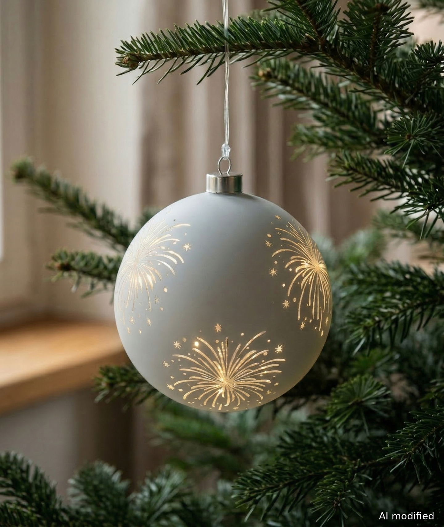 LED-koristepallo Cello 15cm valkoinen IP20