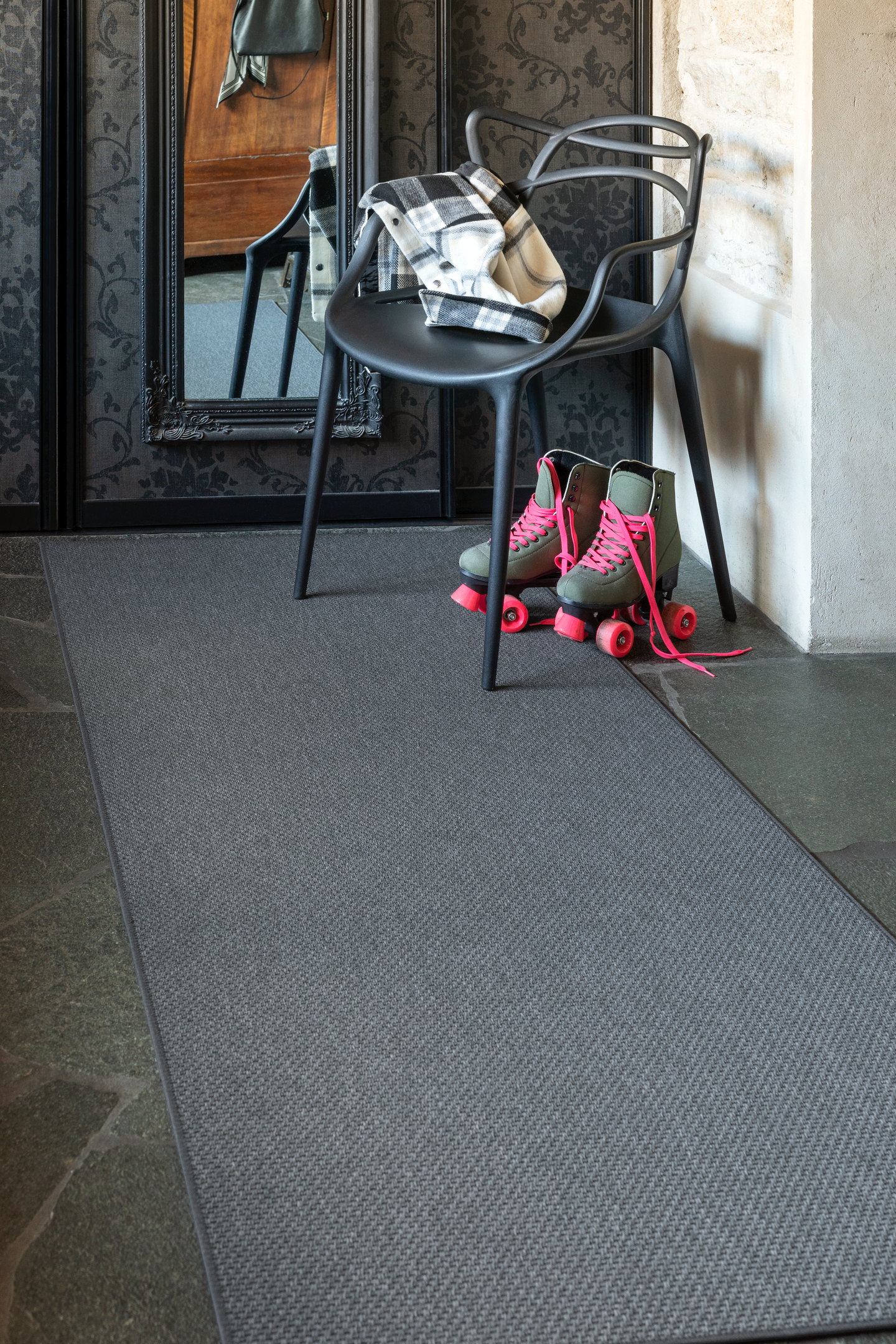 Käytävämatto Cello Mars 80x300 cm tummanharmaa