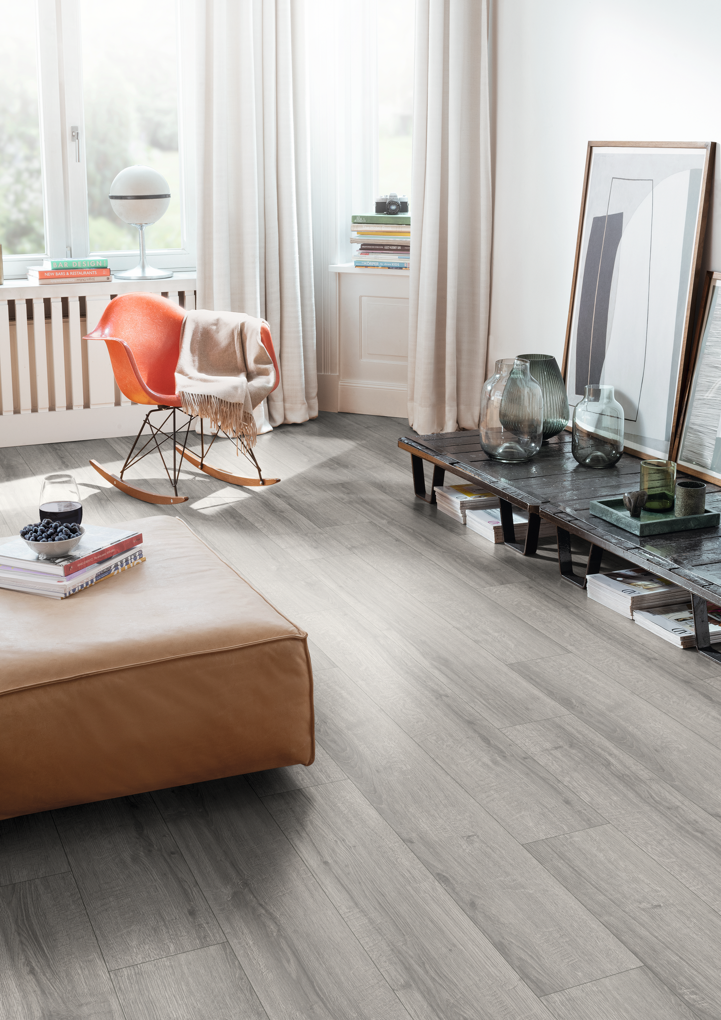 Laminaatti Egger Pro 32 8mm EPL205 Sherman tammi vaaleanharmaa