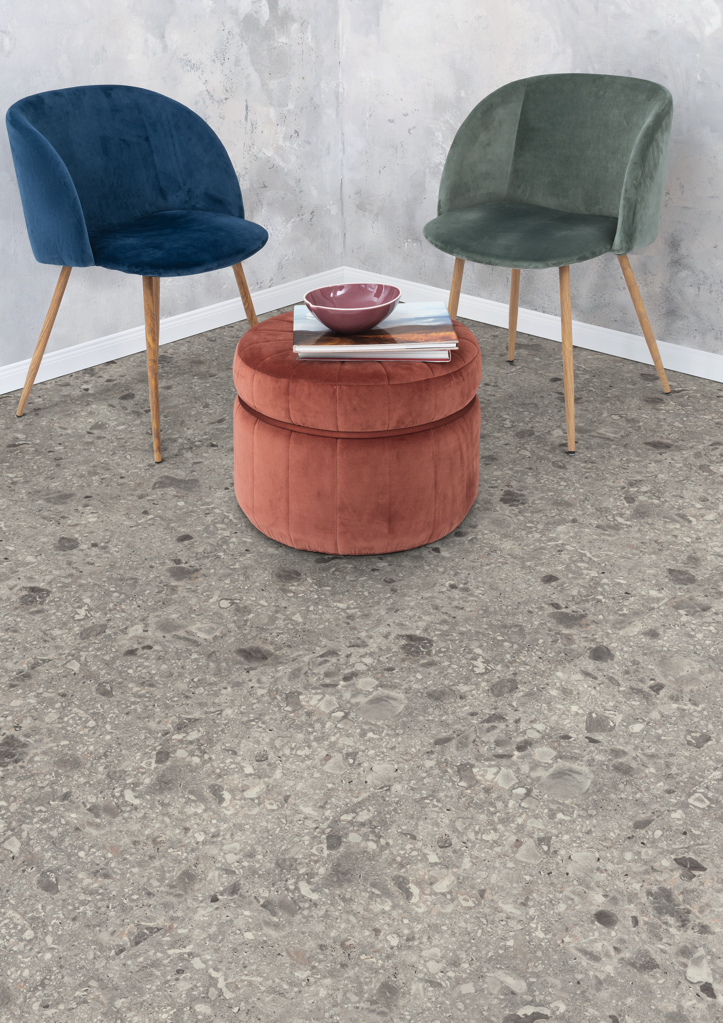 Laminaatti EGGER 32 8mm EPL207 Triestino Terrazzo harmaa