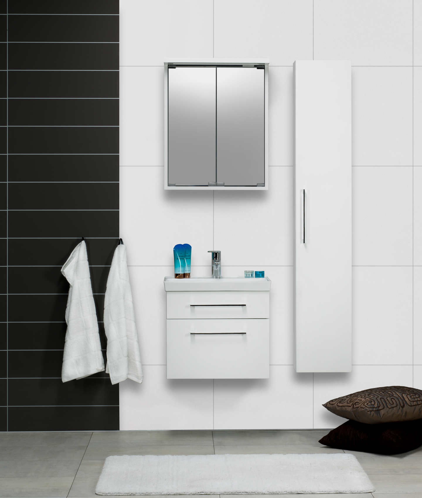 TVÄTTSTÄLL&UNDERSKÅP NORO FIX TREND 550 MATT VIT