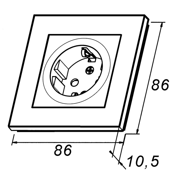 Pistorasia Elko Plus 1S/16A/250V/IP21 uppoasennus Ocean Plastic musta