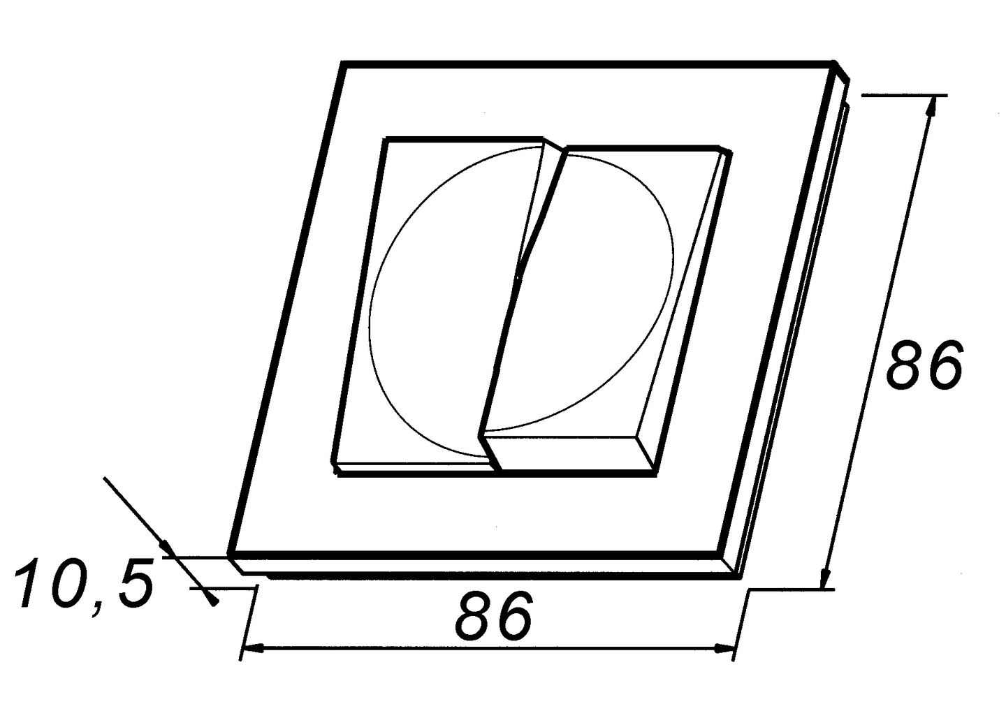 Kytkin Elko Plus 2+1/16A/IP21 uppoasennus Ocean Plastic musta