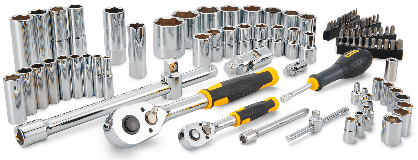 Hylsysarja Stanley STMT17379-1 1/4" ja 1/2" 96 osaa