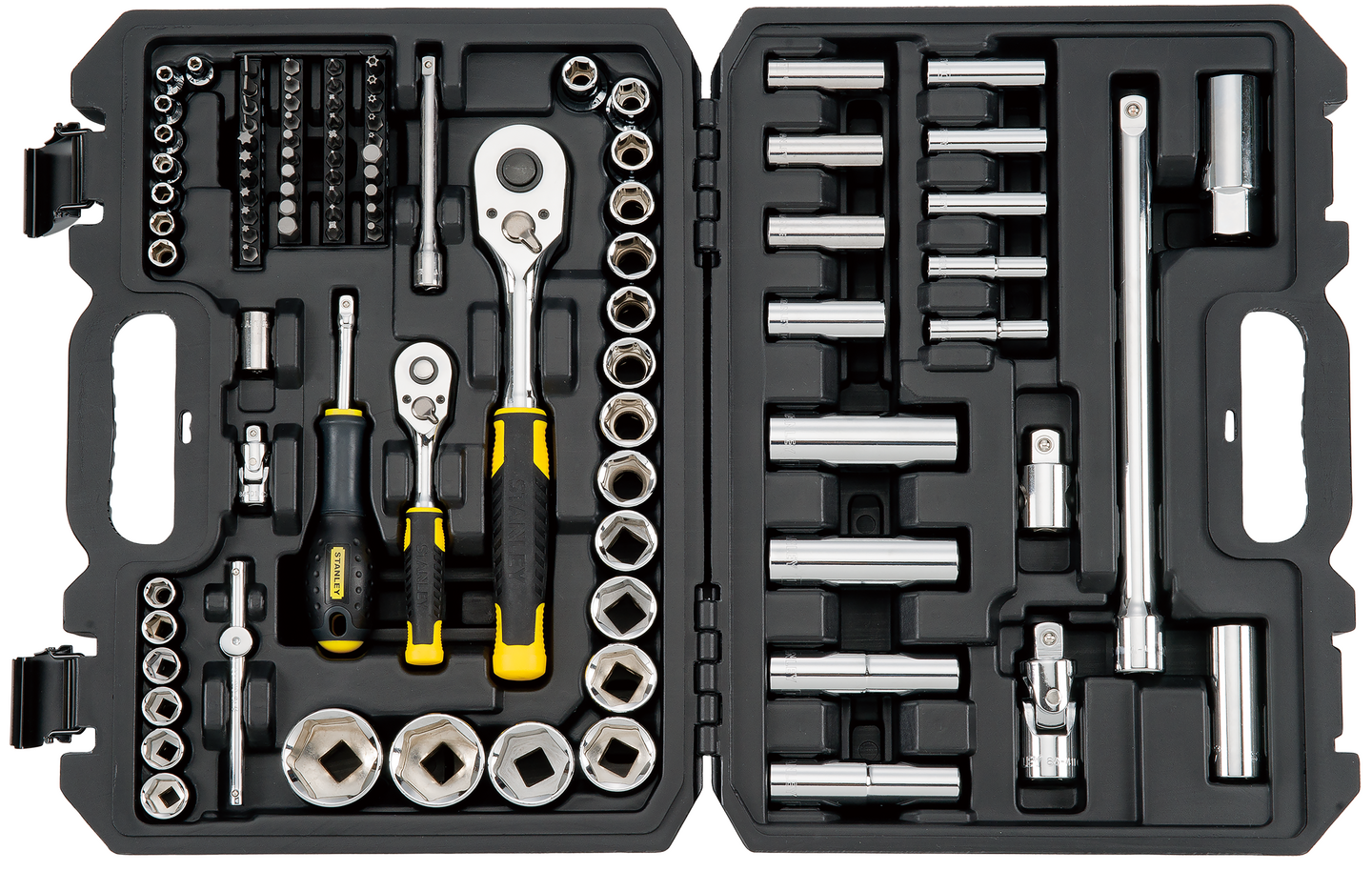 Hylsysarja Stanley STMT17379-1 1/4" ja 1/2" 96 osaa