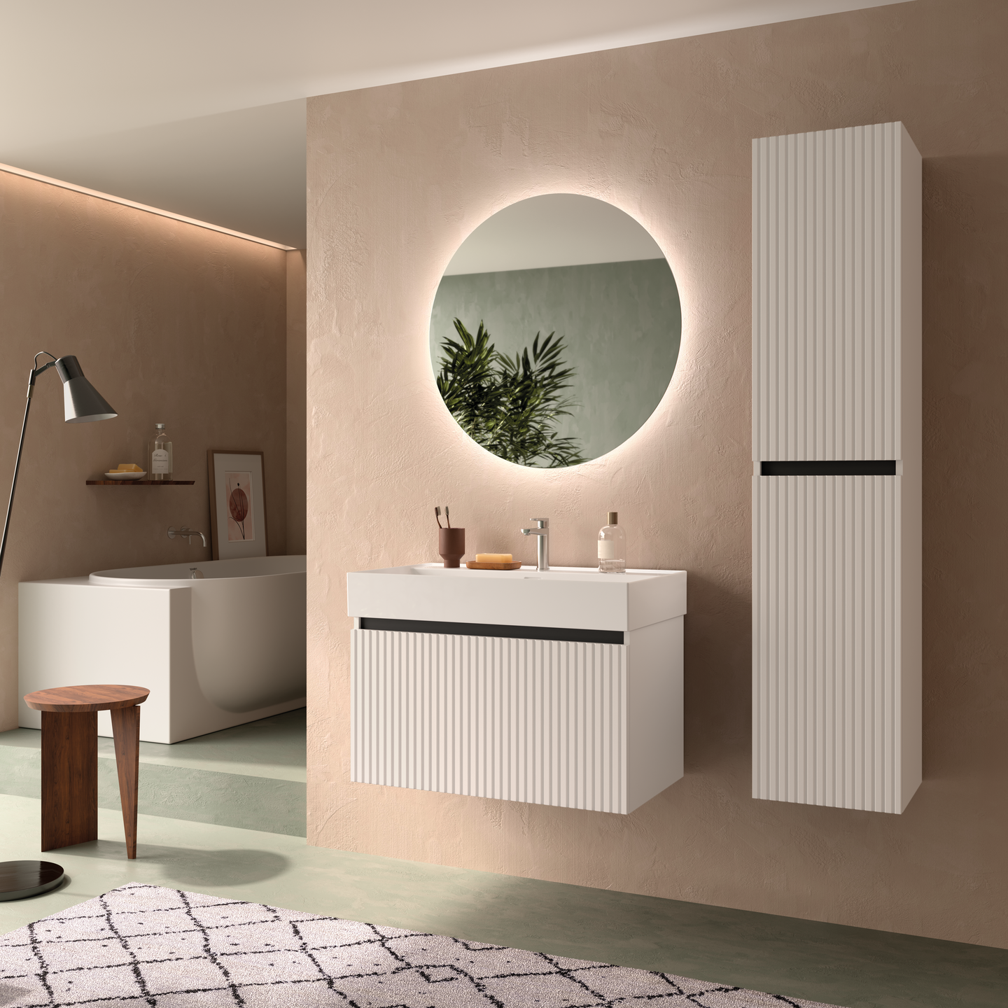 TVÄTTSTÄLLSSKÅP CELLO LAKE 80CM VIT