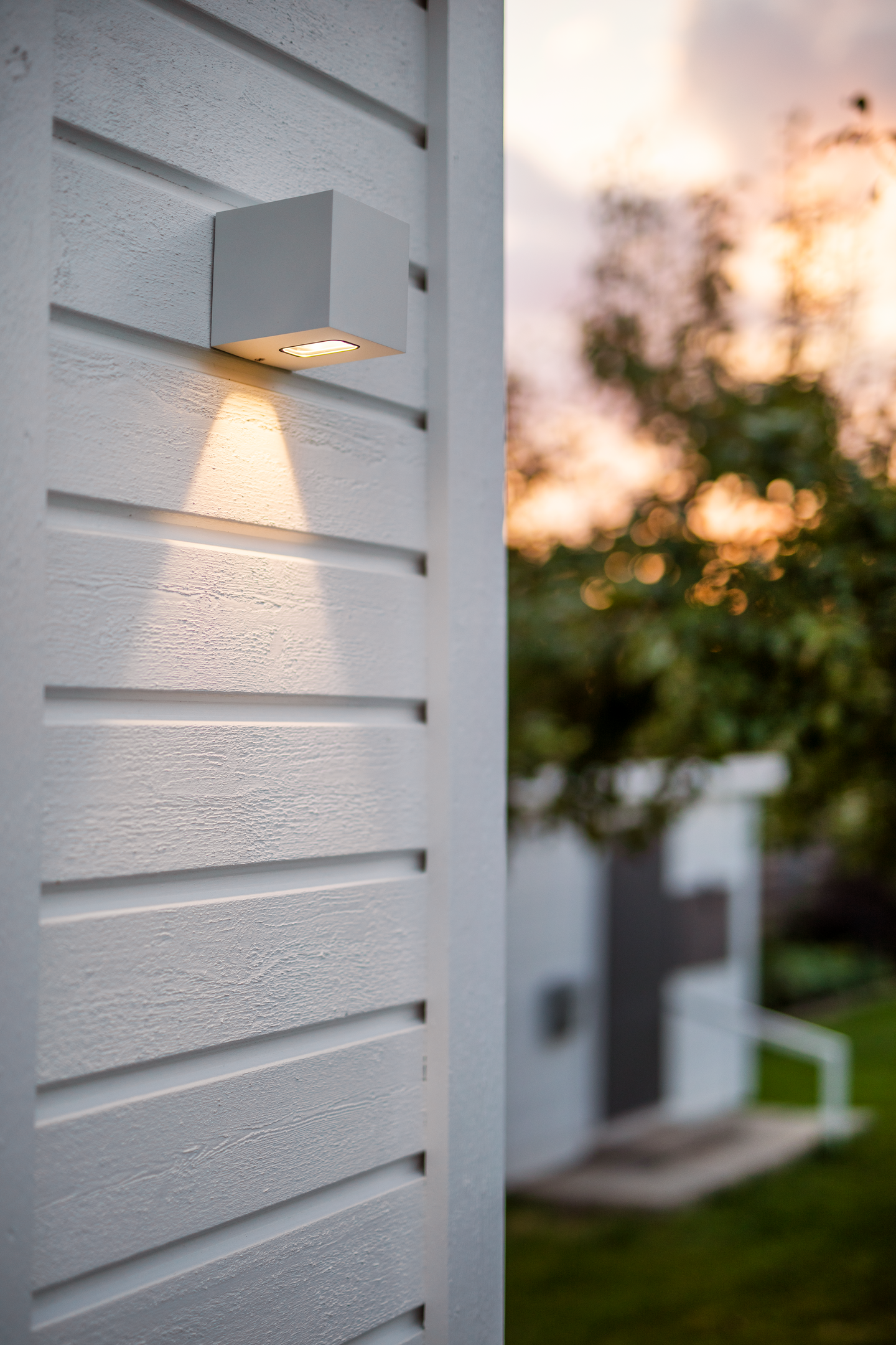 Ulkoseinävalaisin Hide-a-lite Cube I Valkoinen 3000k