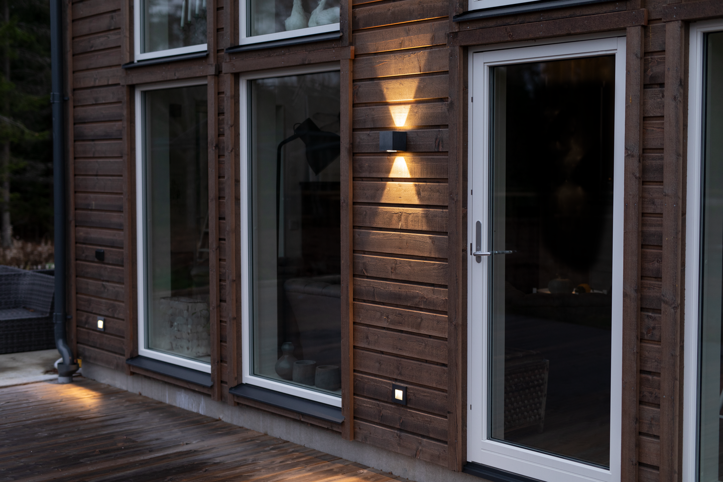 Ulkoseinävalaisin Hide-a-lite Cube Ii Antrasiitti 3000k