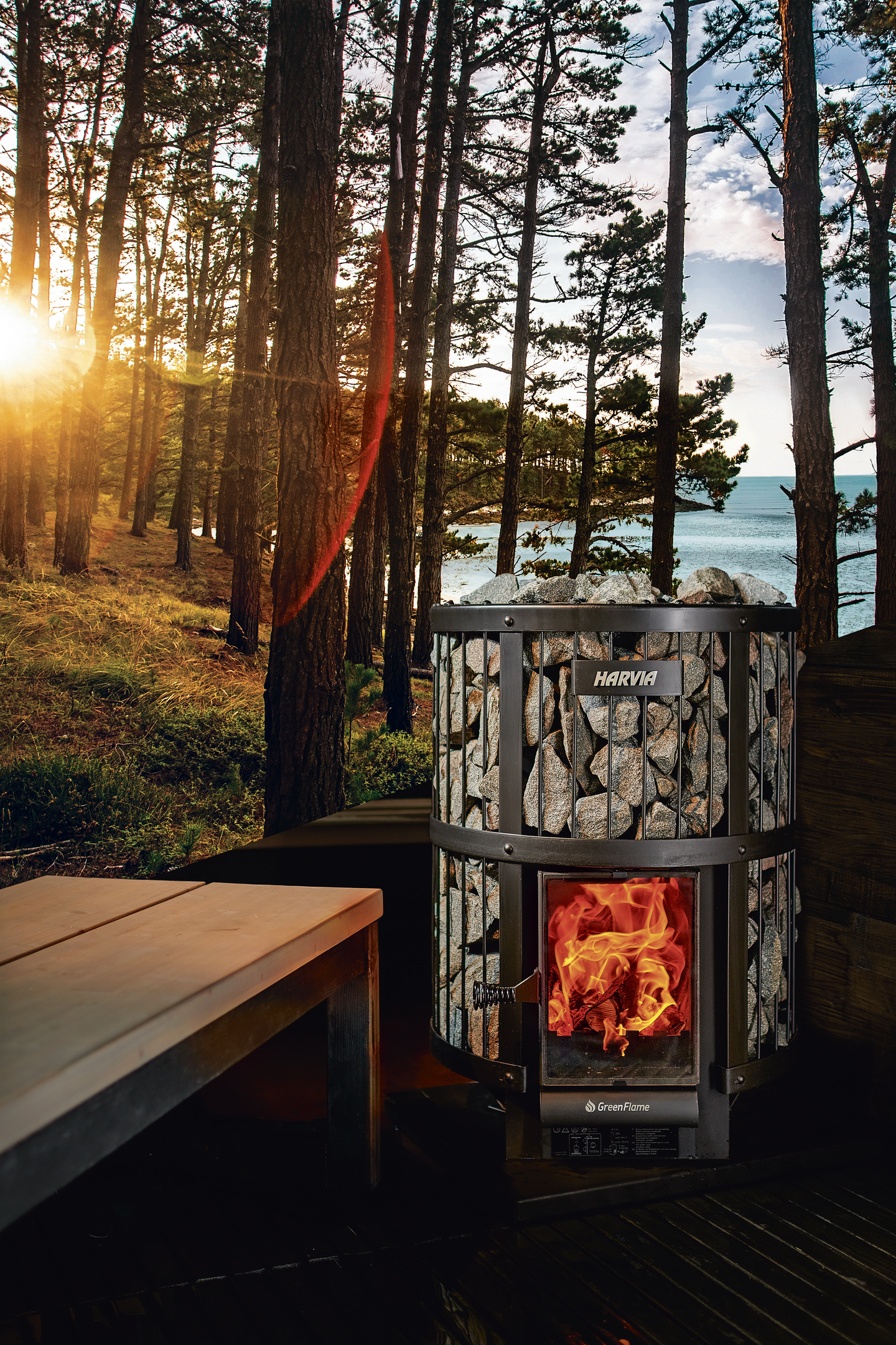 VEDUGN HARVIA LEGEND BASTUAGGREGAT, 240 GREEN FLAME