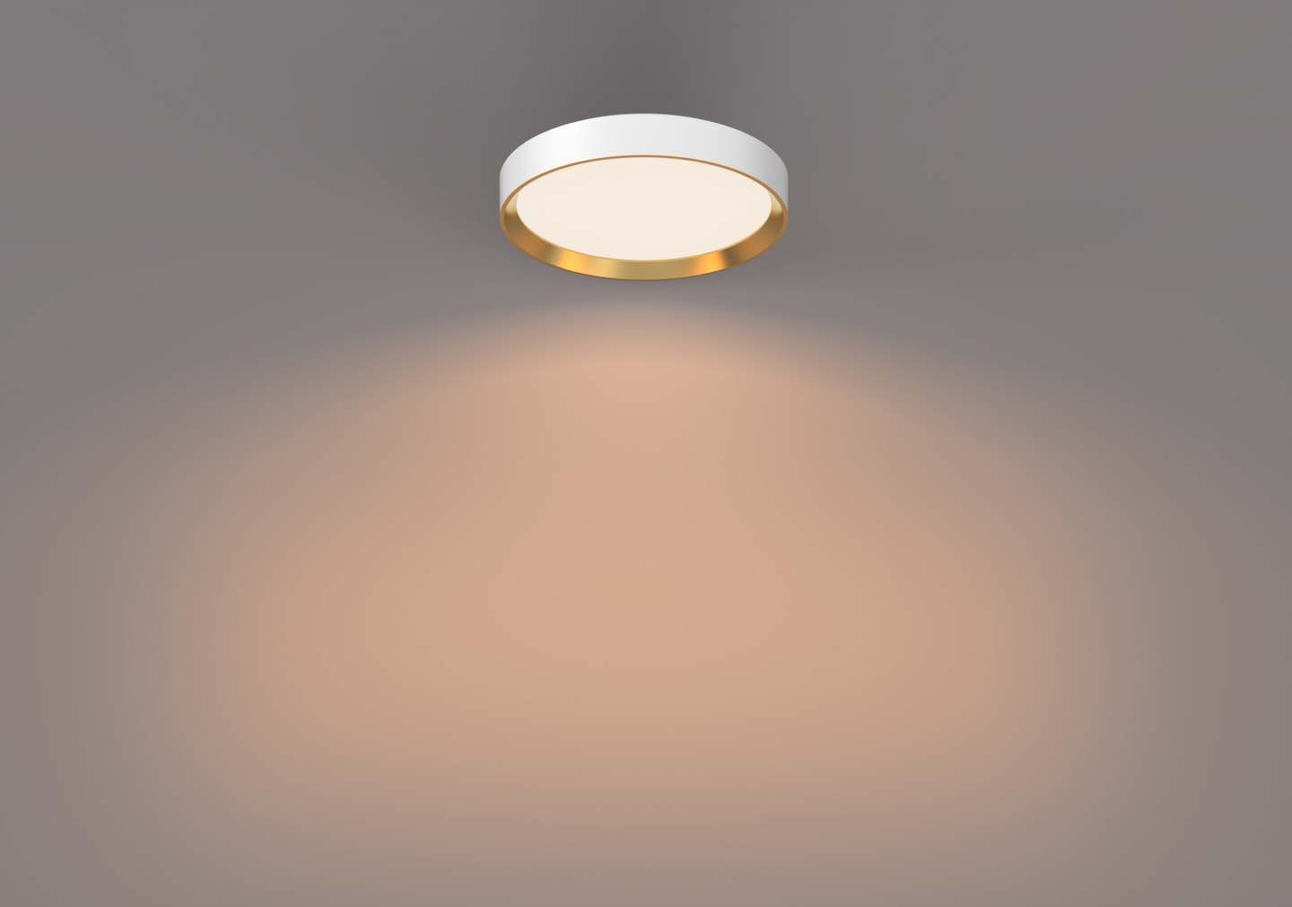 Kattovalaisin Philips Hanno Scene Switch 2700lm 2700K 24W valkoinen/kulta