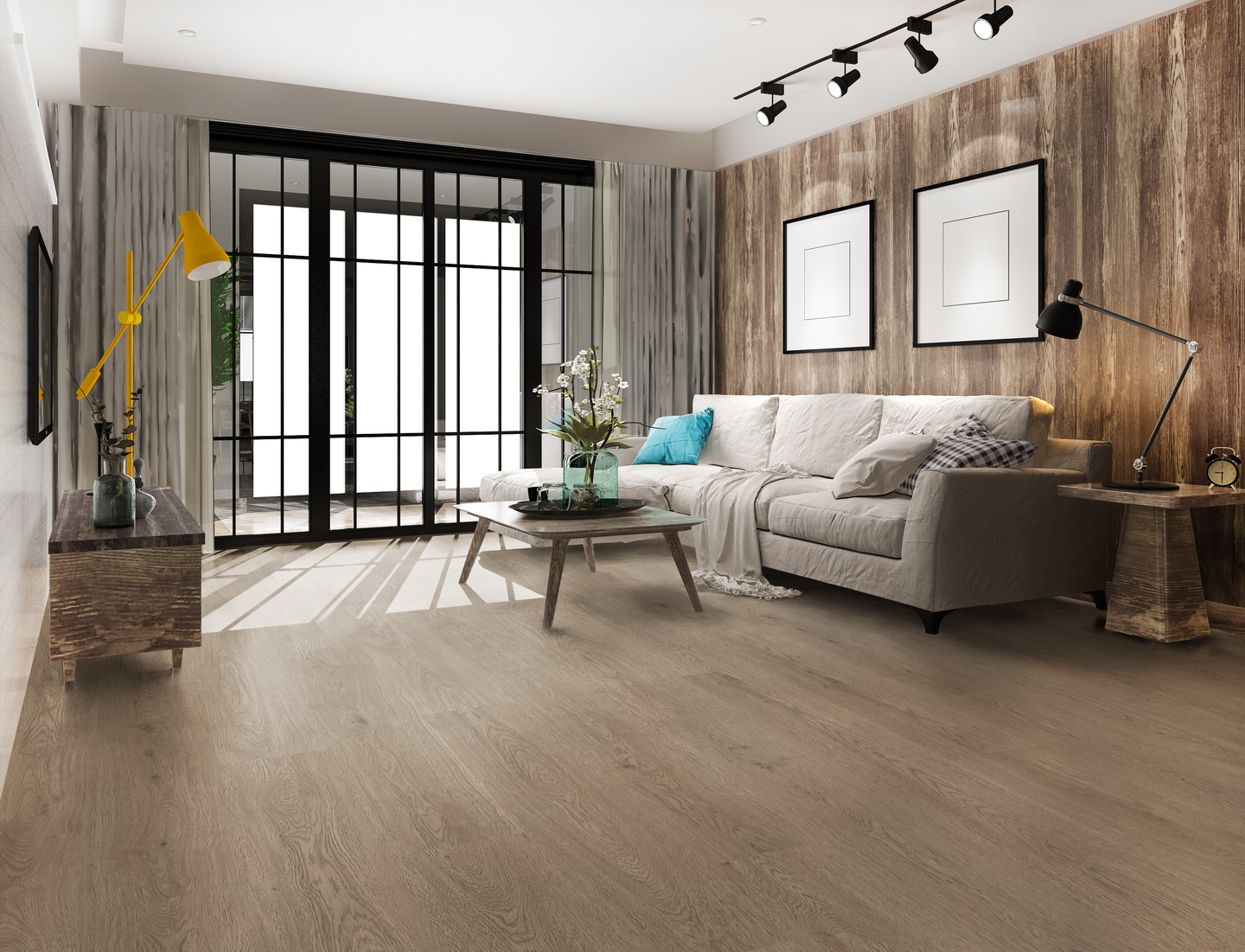 Vinyylikorkki Cello tammi greige 1235x230x10mm KL33 1,70m²