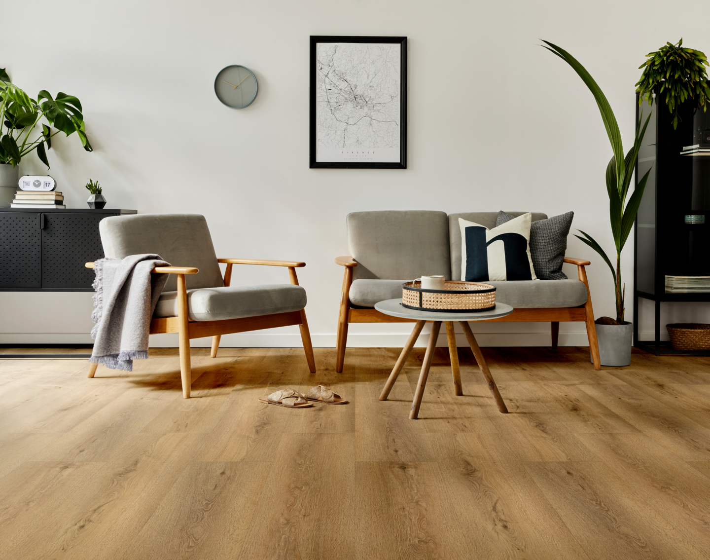 Vinyylikorkki Cello tammi tumma 1235x230x10mm KL33 1,70m²