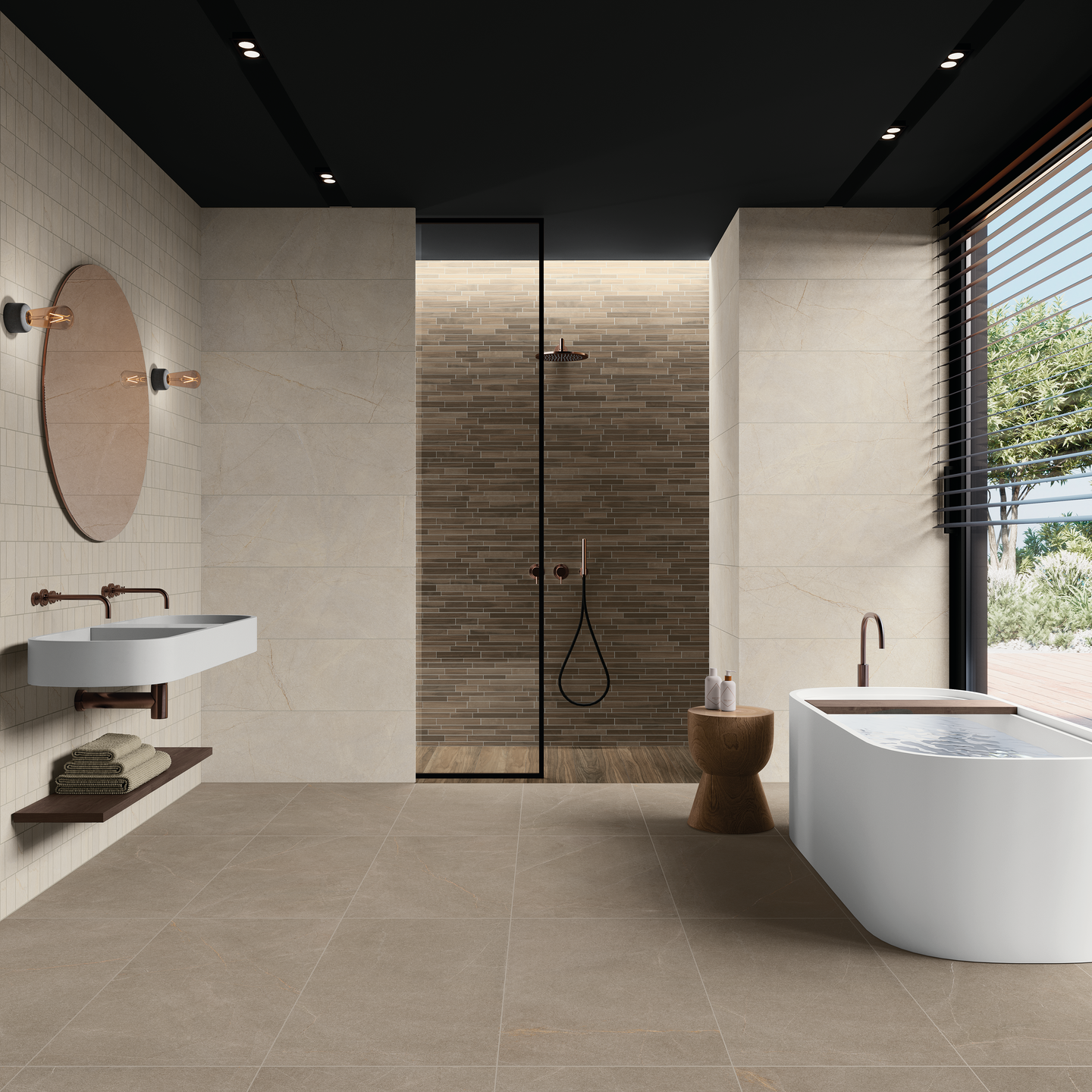 GOLVKAKEL CELLO MAGMA, 45X45 CLAY R10AB 1,01M2