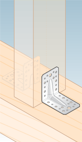 Kulmalevy PROF Vahvistettu 90x90x65x1,5mm