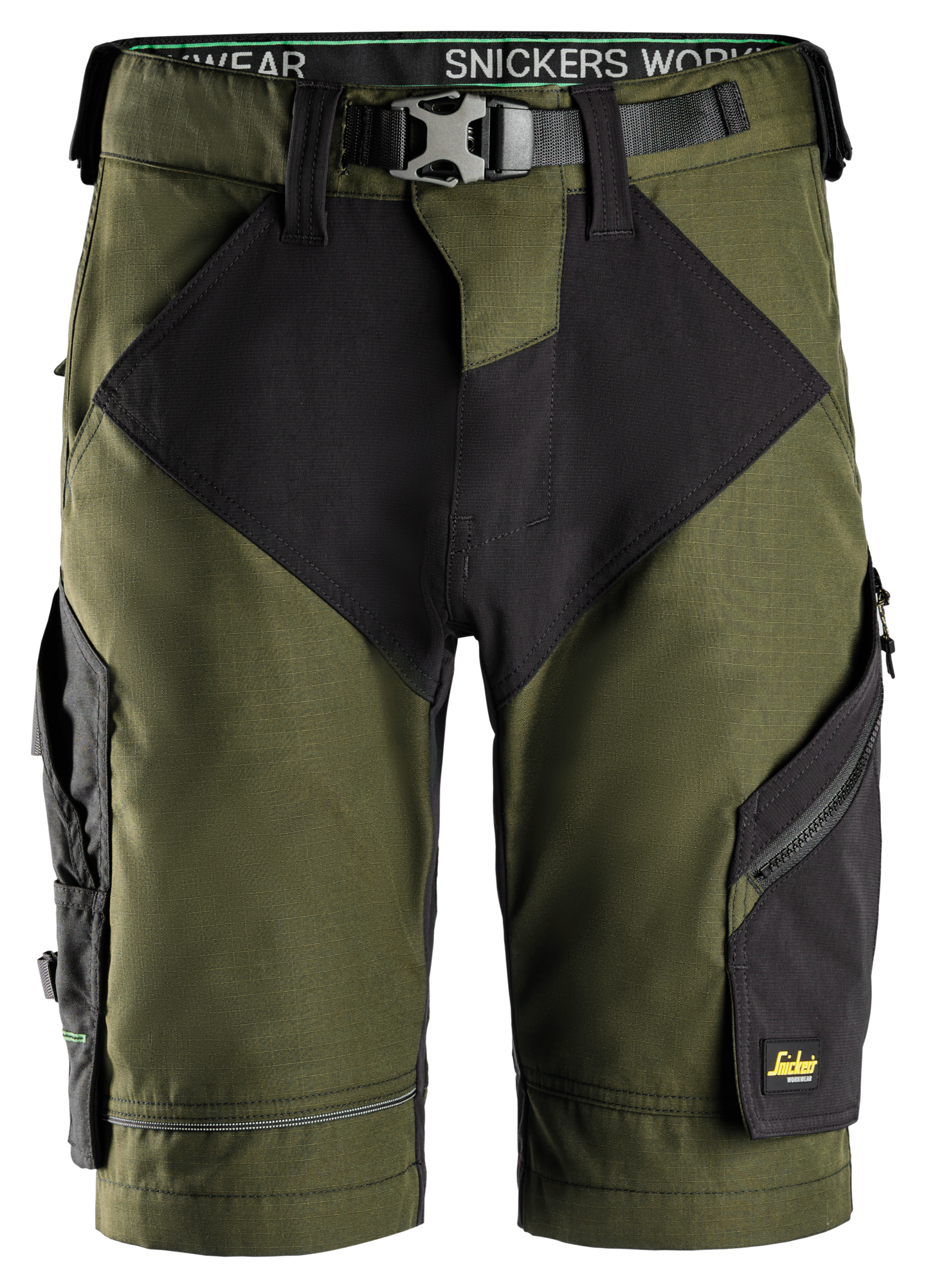 Työshortsit Snickers 6914-3104 FlexiWork vihreä