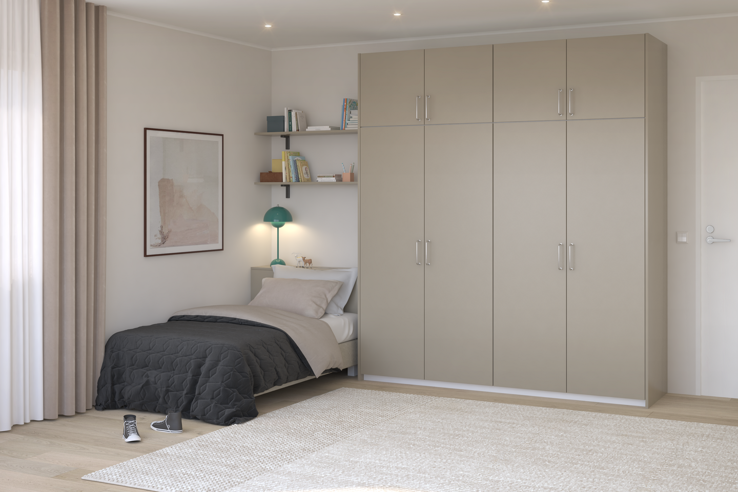 Hyllykomero Cello Click Koli 2324x1000x588mm runko valkoinen