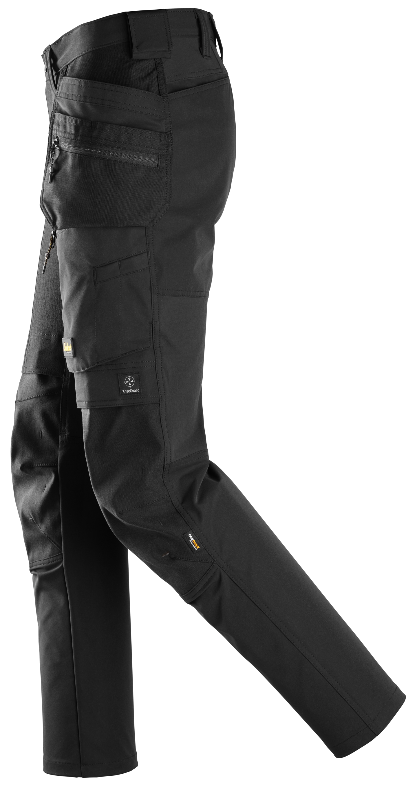 Housut stretch riipputaskuilla Snickers 6218-0404 musta koko 44