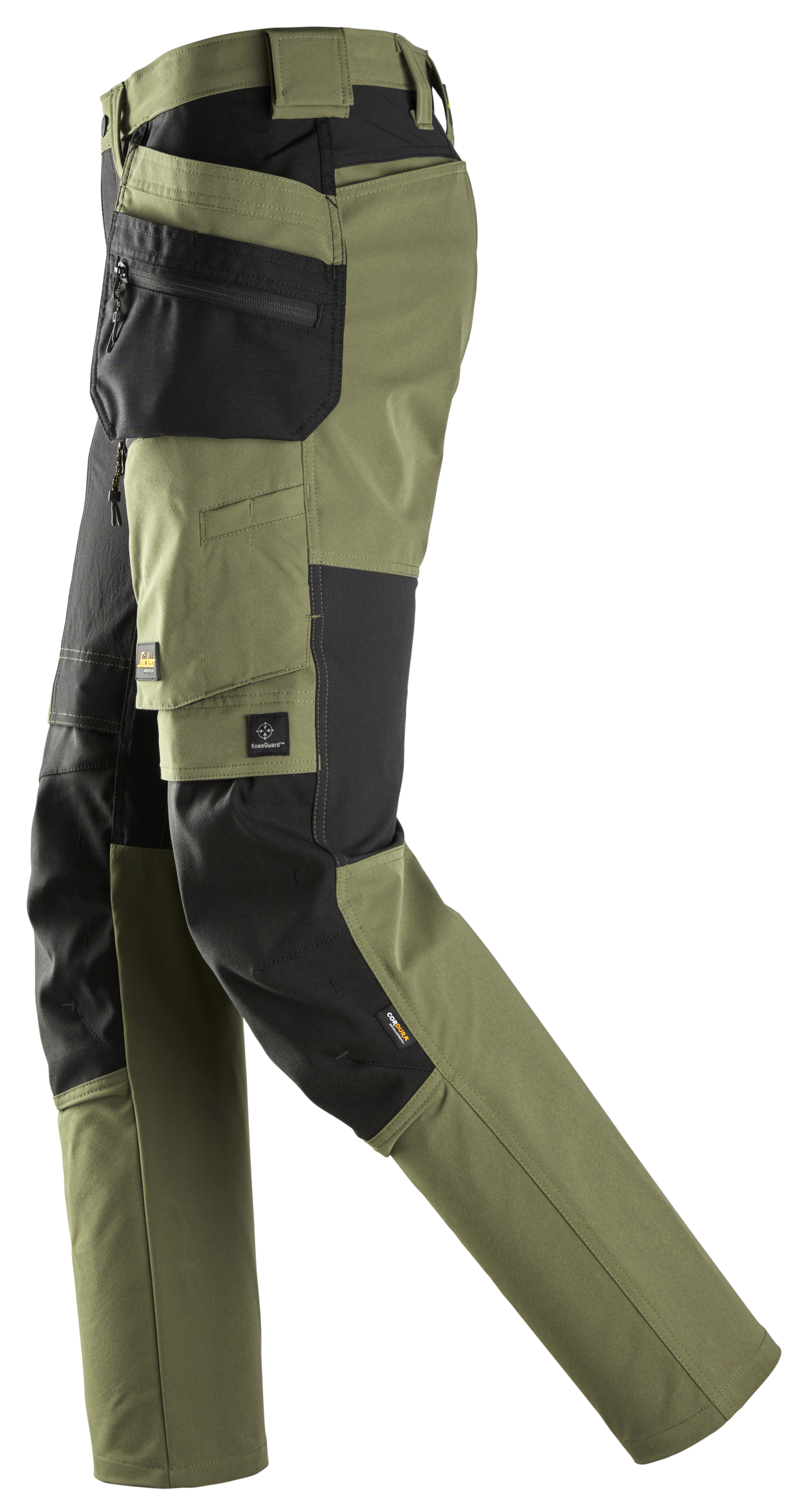 Housut stretch riipputaskuilla Snickers 6218-3104 vihreä koko 44